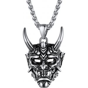 Eryi-Collier/Bracelet Homme Acier/Plaqué Or/Argent 925 Pendentif Tête De Mort Crâne Gotique Avec Chaîne En Métal/Corde Bijoux Punk Style Pour Femme Garçon - Personnalisable - Neuf