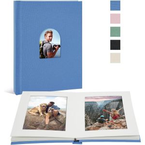 Album Photo 10x15- Livre M&eacute;moire Luxe en Toile de Lin avec Pochette Arqu&eacute;, 30 Photos, Id&eacute;al Mariage, Livre B&eacute;b&eacute; ou Carnet de Voyage (Beige) - Neuf