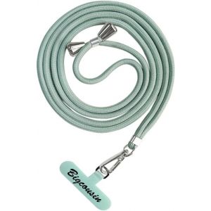 Tour de Cou Telephone Universelle,R&eacute;glable Amovible en Nylon Pendentifs Collier de Longe Porte-cl&eacute;s Cordon pour Plupart de T&eacute;l&eacute;phones Intelligents,Matcha Vert.[U1788] - Neuf