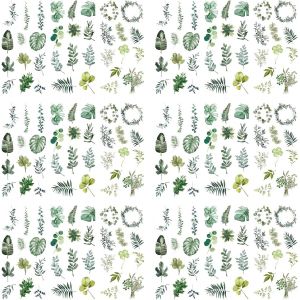 18 Feuilles D'autocollants Washi Color&eacute;s Motif De Feuille Autocollant De Cahier Bricolage Pour Scrapbooking Album Photo Autocollant Livre Autocollant Album Journal Cahier Calendrier D&eacute;coration - Neuf