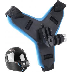 Support Pour Cam&eacute;ra D'action De Menton Pour Casque De Moto Sangle Support De Cam&eacute;ra D'action Compatible With Gopro Hero 9 8 7 6 5 - Neuf