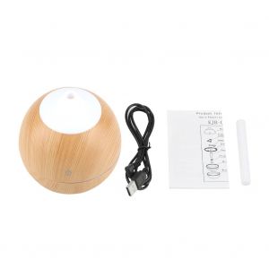 HJLIAN Humidificateur multifonction 130 ml, diffuseur d'aromes et d'aromatherapie, veilleuse (bois clair) - Neuf