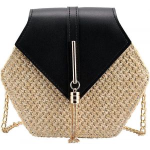 Sac à bandoulière pour femmes Sac à bandoulière en paille d'été mignon - Neuf