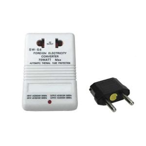 Adaptateur convertisseur de tension double canal 110 V/120 V vers 220 V/240 V, prise UE - Neuf