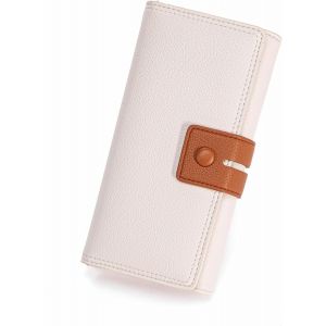 Portefeuille En Cuir Pour Femme Avec Blocage Rfid - Porte-Cartes De Cr&eacute;dit - Grande Capacit&eacute; - Neuf