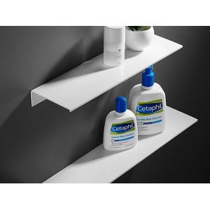 &Eacute;tag&egrave;re murale flottante blanche de 30 cm pour salle de bain et rangement - Neuf