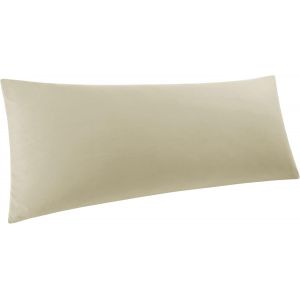 Trahoo-Piccocasa Housse De Coussin 100 % Microfibre Avec Fermeture Éclair 50 X 160 Cm - Coussin Long - Kaki - Neuf