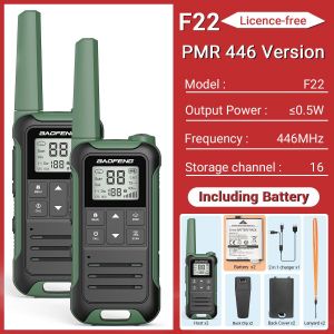 walkie-talkie F22 Portable,2 pièces,Mini Radio de Communication professionnelle PMR446/FRS Talkie,émetteur-récepteur Radio - Type PMR Add BAT-G #B - Neuf