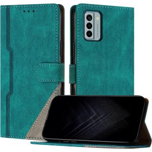 KAL-&Eacute;tui Pour Nokia G22, Housse En Cuir Pu Avec [Protection Antichoc Tpu] [Fonction Support] [Porte-Cartes ] Antichoc Magn&eacute;tique Coque Pour Nokia G22 - Vert - Neuf