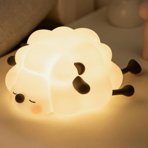 Veilleuse En Silicone Pour Enfant - 1200 Mah - Chargement Usb Et Fonction Minuterie De 30 Minutes - Lampe De Nuit Kawaii Avec Interrupteur Tactile - 3 Niveaux De Luminosit&eacute; - Neuf