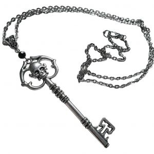 Skull Key Charm Collier Gothique Pendentif Collier Alliage D&eacute;claration Punk Choker - Neuf