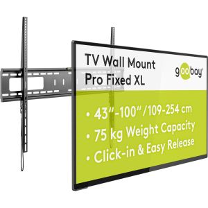 Ulteronixshop-Goobay 49892 Pro Support Mural TV pour &eacute;crans et t&eacute;l&eacute;viseurs de 43-100 Pouces (109-254 cm) - Fixation Murale TV avec Une capacit&eacute; de Charge Max. de 75 kg accroche Television Mural VESA - Neuf