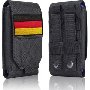 Kalanka-Étui Tactique Molle Étanche Pour Téléphone Portable, Étui Robuste Pour Iphone 11, 12, 13 Pro Max, Samsung S22, S21, S20, Fe Note 20, A02s Avec 1 Patch Drapeau De L'allemagneU2026 - Neuf