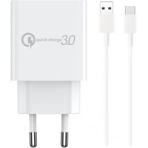 LORANKA-Chargeur Rapide avec XL 1.5M c&acirc;ble de Charge USB C Adaptateur Secteur Universel pour Samsung Galaxy A55 A54 A53 A34 A33 A24 A14 A13 5G S23 S22 S21 S20 Google Pixel 7 6 5 Xiaomi Redmi Note 12 - Neuf