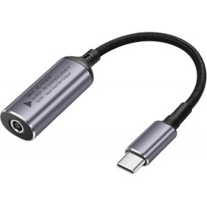 PD DC4530 C&acirc;ble d'alimentation 140 W DC4530 vers USB C 4,5 mm x 3 mm femelle (4,5 x 0,6 mm) entr&eacute;e vers c&acirc;ble d'alimentation type C m&acirc;le avec puce d'identification automatique PD, pour - Neuf