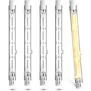 Kalanka-160w R7s Ampoule Halog&iquest;&iquest;Ne Lin&iquest;&iquest;Aire 118mm, Ampoule Halog&iquest;&iquest;Ne R7s Dimmable 118mm, 2800k Blanc Chaud Projecteur D'ampoule De S&iquest;&iquest;Curit&iquest;&iquest; Ext&iquest;&iquest;Rieure, Lampe De Paysage-5pack - Neuf