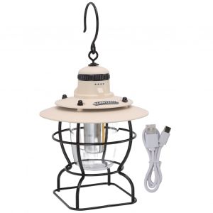Lampe De Camping Led, Lanterne, Lampe De Tente, Projecteur Multifonction, Portable, Style Retro, Avec Batterie Rechargeable, Blanc Laiteux - Neuf