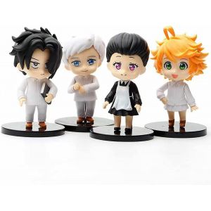 4pcs Promis Poupée Neverland,Emma Nendoroid,Poupée D'action Anime (4pcs Promis Poupée Neverland) - Neuf
