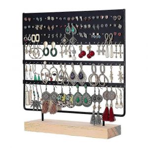 Porte-Boucles D'oreilles Présentoir 3 Niveaux Montant D'oreille Porte-Bijoux Organisateur - Neuf
