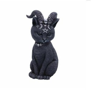 Poupée sorcière chat mystère d'Halloween - Crochetée noire 10 cm - Neuf
