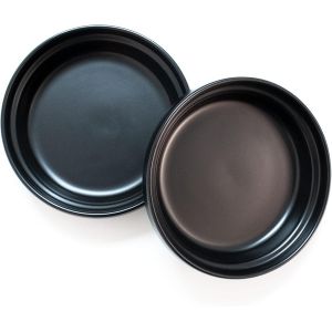 Cmws-&reg; Bowl Gamelle Design Pour Chat | Gamelle Pour Chat Haut De Gamme | Bol En Porcelaine | Gamelle En Porcelaine Pour Chat | Mangeoir Et Abreuvoir Pour Chat | Lot De 2 Bols | Noir - Neuf