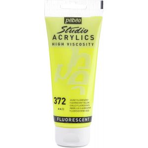 Studio Acrylique Tube Jaune Fluorescent 100 Ml - Neuf