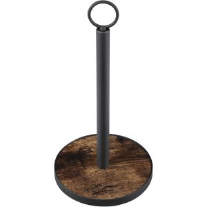 Ershi-Porte Sopalin Avec Base En Bois Robuste, Porte Rouleau Essuie Tout Style Ferme Dérouleur Essuie Tout Pour Comptoir De Cuisin[4065] - Neuf