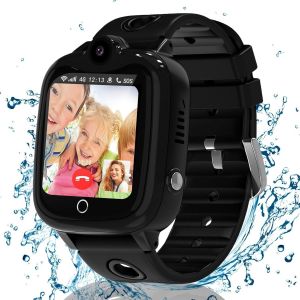 JGD-Montre Connectée Enfant 4G, Montre GPS Enfant Tracker avec Appel Vidéo SOS Étanche IP68 Mode Classe Jeux Réveil, Montre Telephone avec SIM Cadeau pour Filles et Garçons - Neuf