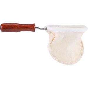 KAL-Filtres À Café En Tissu Réutilisable Ecologiste Pour Percolator, Percolateur En Tissu Flanelle Lavable Avec Manche En Bois Café Maker Accessoires(Petit) - Neuf
