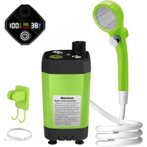 Letnerny-Douche De Camping, Camping Douche Portable Pompe De Douche De Camping Kit De Douche D'extérieur Pour Camping-Car Douche De Camp Kit De Douche Réglable À Affichage Numérique Intelligent - Neuf