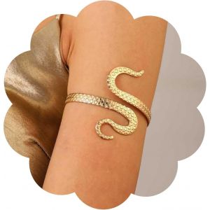 Kalsw-Bracelet Manchette Boho Serpent Bracelet Bangle Serpent Or Bracelet Octopus Tentacule Bracelet Serpent Bras Ouvert Bracelet Serpent Bijoux Pour Femmes - Neuf