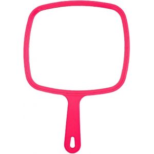 Grand miroir à main rouge miroir de maquillage avec trou de suspension - Neuf