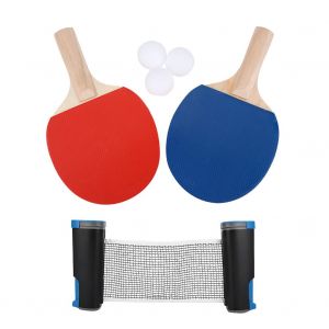 Filet De Tennis De Table Portable Avec Poteaux De Serrage En Metal Et Accessoire Pour Balles De Ping-Pong - Neuf