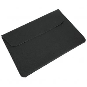 Housse pour ordinateur portable 15,4 pouces en cuir PU souple avec fermeture auto-agrippante - Neuf