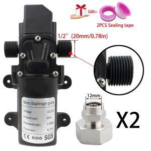Pompe À Membrane Haute Pression Dc12v 120psi 60w 5l/Min,Mini Pompe Électrique Auto-Amorçante,Machine À Laver À Eau,Pulvérisation De Pesticides - Type 5pcs 60w-Mode A And Joint - Neuf