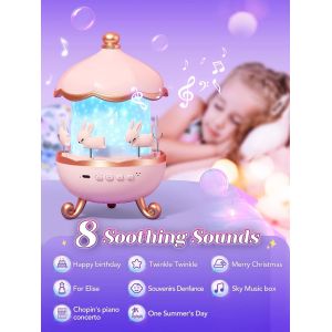 Un Incendie Ciel Étoilé Projecteur De Lumière De Nuit Pour Bébé, Musical Lumineux, Lumière De Nuit 8 Musique Les Enfants De La Nuit La Lumière De Rotation De La Lampe - Neuf