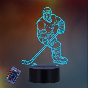 Illusion 3D Palet De Hockey Led Lampe Art Déco Lampe Lumières Led Décoration Lumière Contrôle À Distance 7/16 Couleurs Change Alimenté Par Usb Enfants Cadeau Anniversaire Noël Cadeau - Neuf