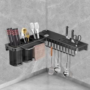 Tta-Porte-Couteaux Pliable Multifonction - Design À 270 ° - Avec Réglage Des Angles Activés - Bloc De Couteaux De Cuisine - Organiseur De Couteaux Et Ustensiles - Rangement De Couteaux - Neuf