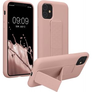 Kal-Coque Compatible Avec Apple Iphone 11 - Housse Avec Support Doigt En Tpu Silicone - Protection Avec Fonction Support Rose Ancien - Neuf