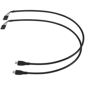 (paquet de 2) 50cm 5 broches carte mère connecteur femelle vers micro-usb adaptateur mâle câble d'extension Dupont (5 broches / - Neuf