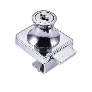 Serrure pour vitrine en alliage de zinc pour verre de 5 à 8 mm ¿ Vitrine sécurisée avec système de clé unique et installation facile - Neuf