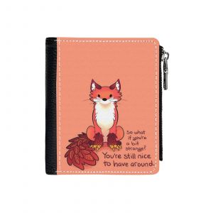 Portefeuille C'est toujours agréable de t'avoir à tes côtés Enfield Fox=9 Compact en Simili-Cuir PU Porte-Cartes Fermeture Éclair Homme Femm - Neuf