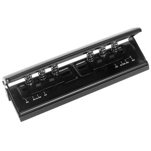 JEXNOVASHOP-Perforateur en M&eacute;tal R&eacute;glable &agrave; 6 Trous, A5 A6 A7 6 Ring Punch Avec Marque de Positionnement, 6 Capacit&eacute;s de Feuille Perforateur Pour Planificateur, Personnel, Recharge de Pages de Classe - Neuf