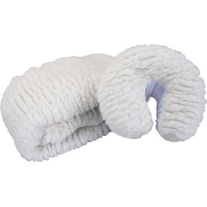 Deluxe Set D'accessoires En Polaire Pour Table De Massage - 2,5 Cm D'&eacute;paisseur Incl. Housse Ajust&eacute;e Avec &Eacute;lastique Et Housse Pour T&ecirc;ti&egrave;re (2pc) - Neuf