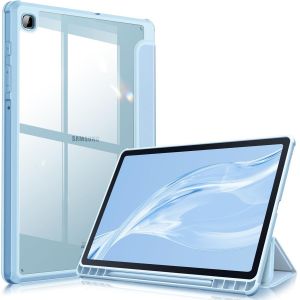 KALANKA-Coque pour Samsung Galaxy Tab S6 Lite 10.4 Pouces 2024/2022/2020 - [Rangement de Stylet] Etui Arri&egrave;re Transparent Claire Housse Antichoc Protection pour Tab S6 Lite, Bleu Ciel - Neuf