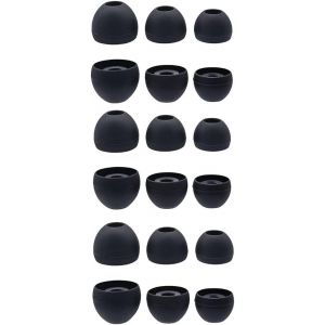 KAL-Coussinet En Silicone Pour Écouteurs 9 Paires (18 Pièces), Embouts D'Écouteurs De Remplacement Compatible Avec La Plupart Des Écouteurs (Noir, S/M/L 3 Tailles) - Neuf