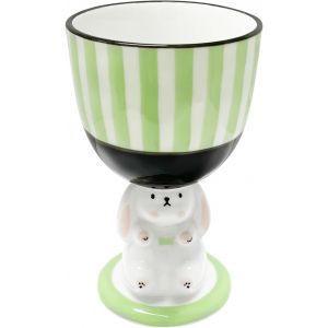 Eryi-Tasse De Pâques, Tasse De Lapin, Cadeau De Pâques, Mignonne, Tasse De Pâques, Tasse À Café En Céramique, Tasse À Café Pour Pâques Et Cadeaux D'anniversaire (Rayures Vertes) - Neuf