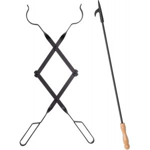 Fireplace Tongs And Fireplace Poker Outdoor Campfire Tongs Tool For Outdoor And Indoor Use - Neuf