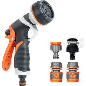 Ulteronixshop-Pistolet d'arrosage, Pulv&eacute;risateur de Jardin, Pistolet Arrosage du Jardin, 8 Mod&egrave;les Pistolet avec D&eacute;bit d'eau R&eacute;glable Multifonctionnel, pour Laver la Voiture et les Animaux Domestique - Neuf