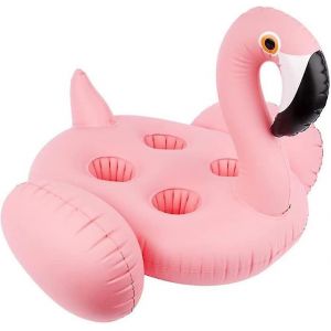 Porte-gobelet gonflable flamant rose Blublu Park ¿ Dessous de verre flottants mignons pour fêtes au bord de la piscine, durables et écologiques - Neuf